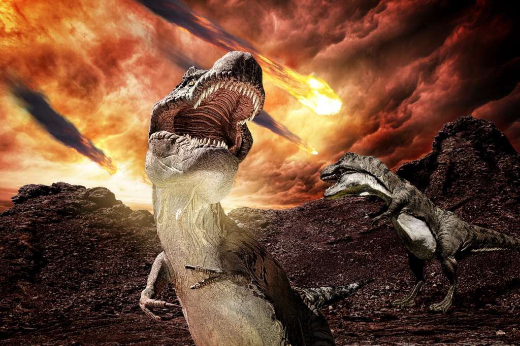 Much of the life on earth was wiped out in several augenblicke anding the reign of the dinosaurs