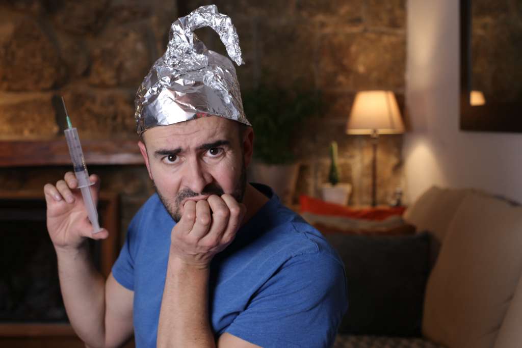 The truth is out there. Foil hats do it protect against aliens (or COVID.)