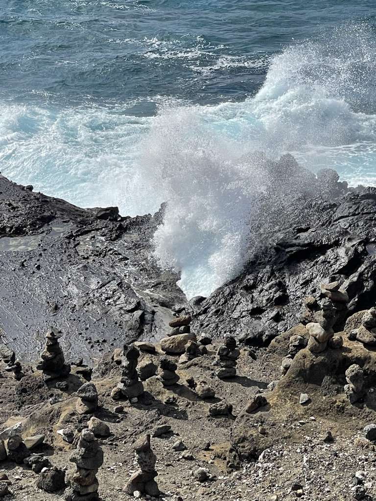 Two tickets to paradise.  Blowhole on Oahu