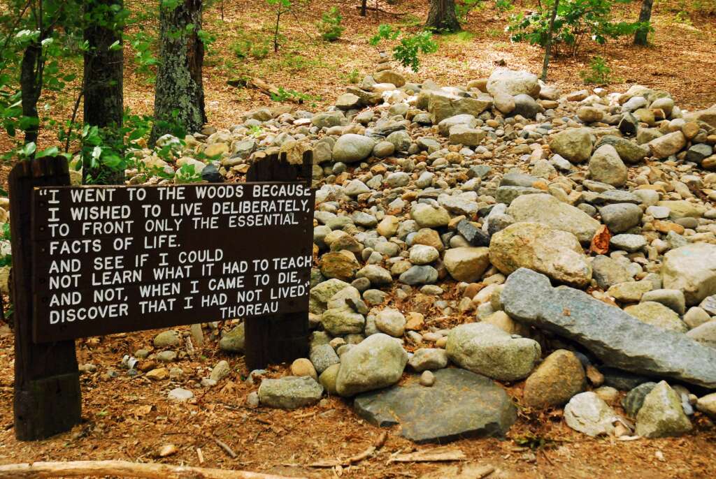 My journey with cancer.  Site of Henry David Thoreau's cabin.