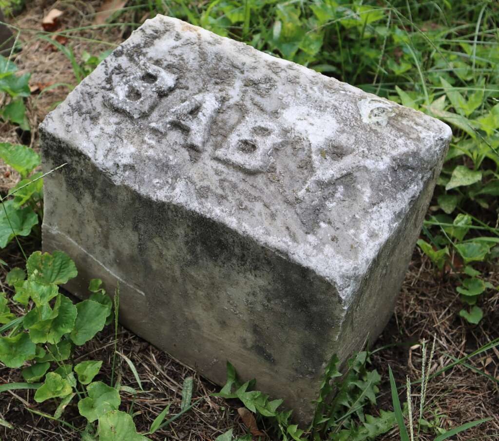 Antebellum Education in New England headstone for baby