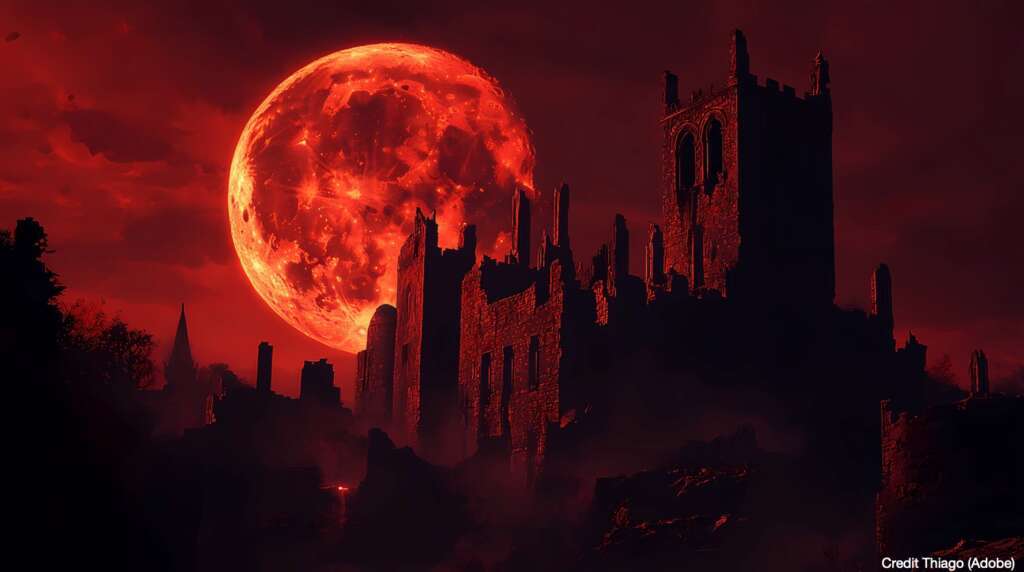 Blood moon rising