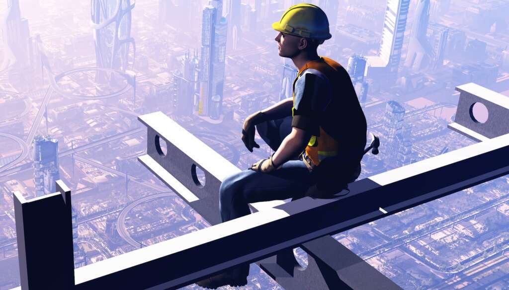 These Are the Hands that Built America.  Ironworker